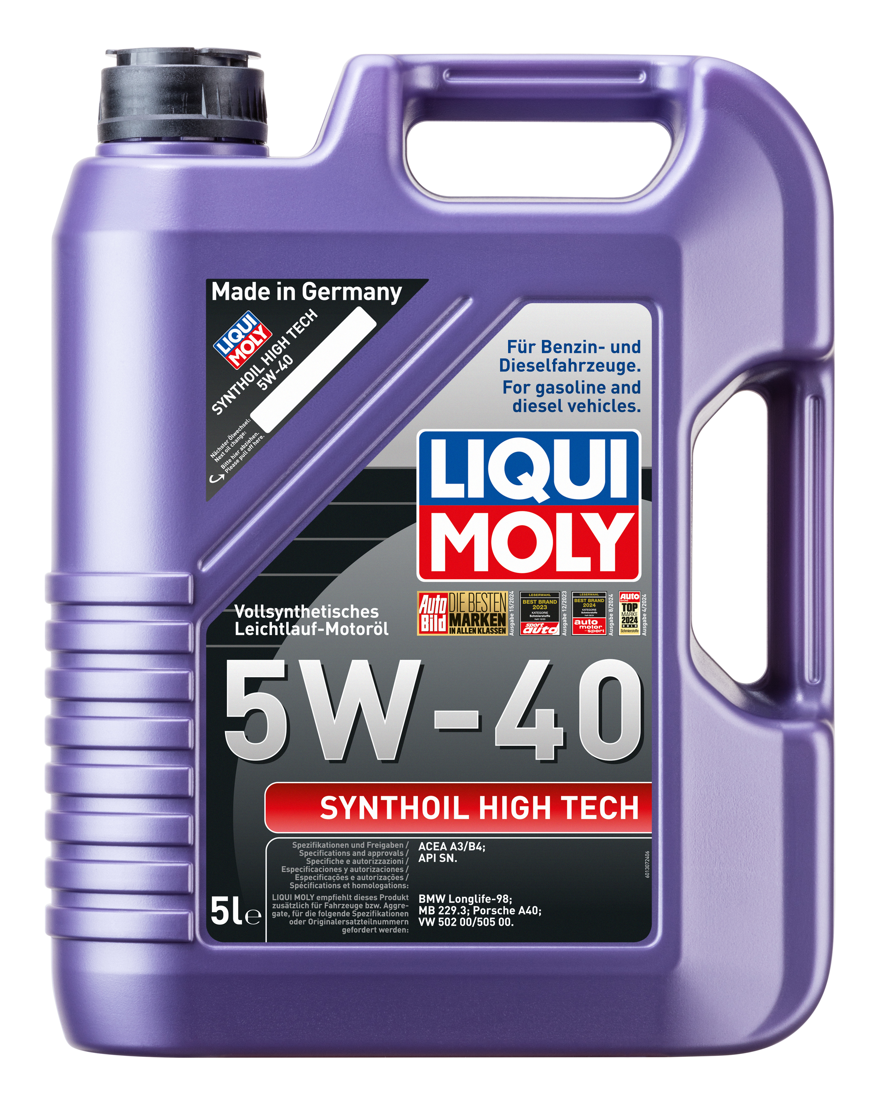 LIQUI MOLY Synthoil High Tech 5W-40 Motor Yağı 5 Litre