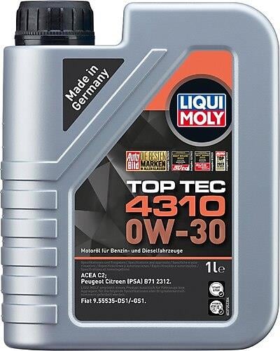 LIQUI MOLY Top Tec 4310 0W-30 Motor Yağı 1 Litre