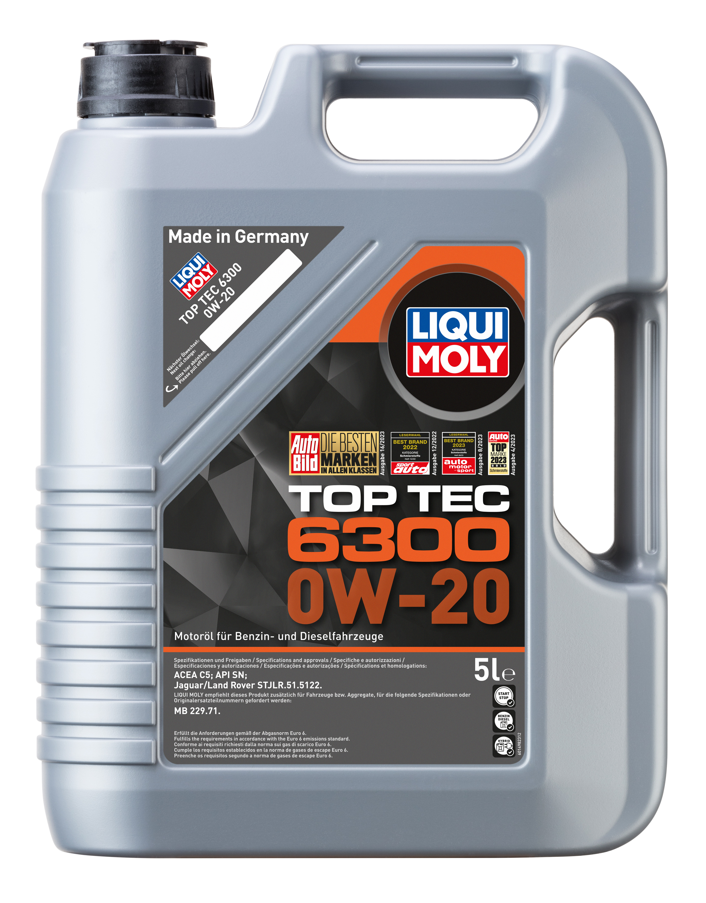 LIQUI MOLY Top Tec 6300 0W-20 Motor Yağı 5 Litre