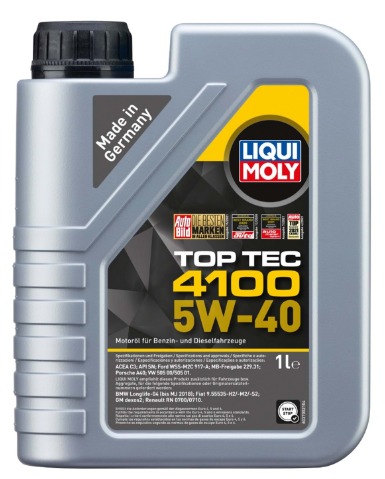 LIQUI MOLY Top Tec 4100 5W-40 Motor Yağı 1 Litre