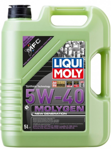 LIQUI MOLY Molygen New Generation 5W-40 Motor Yağı 5 Litre