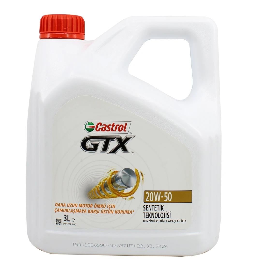 Castrol Gtx 20W-50 Motor Yağı 3 Litre